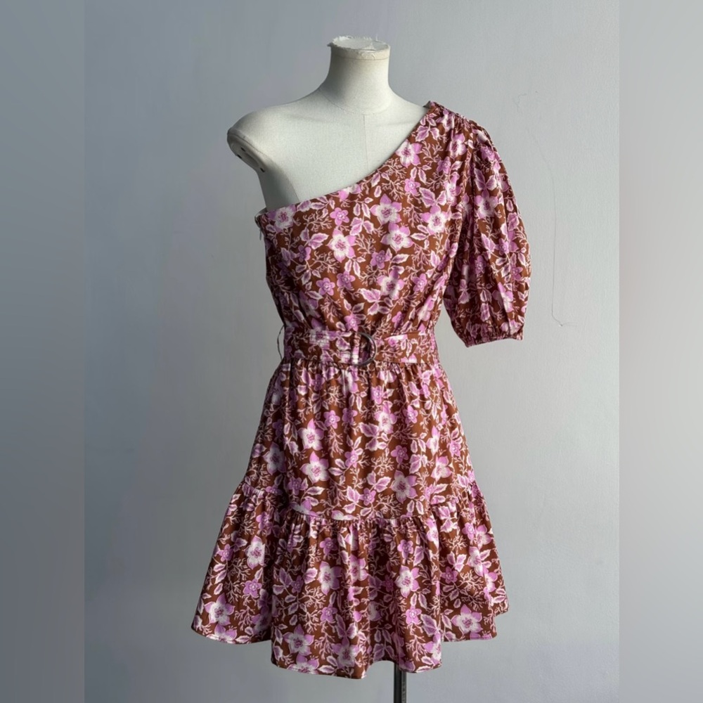 [New]Jason Wu Floral One-Shoulder Mini Dress